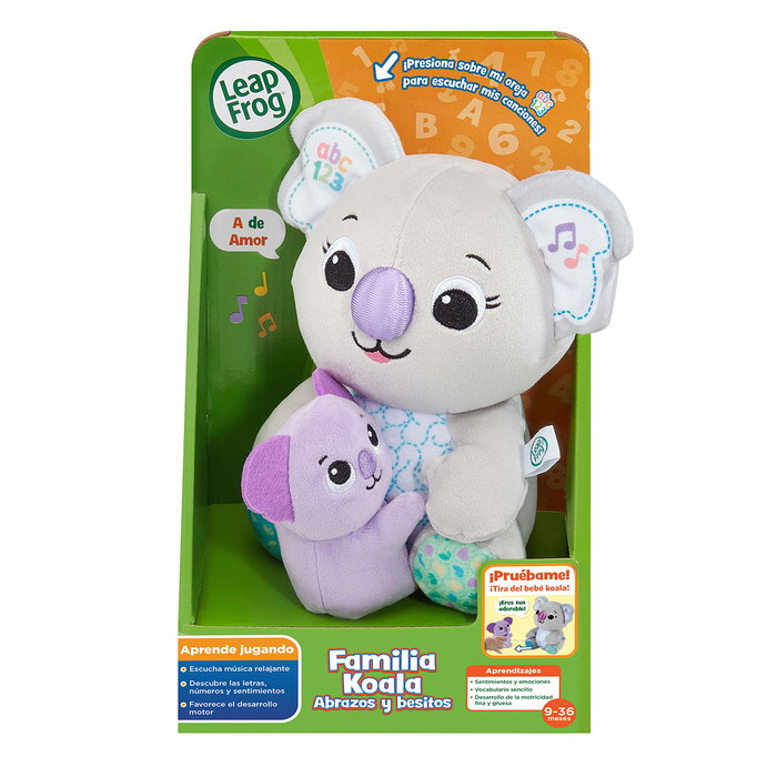 LeapFrog Familia Koala Abrazos Y Besitos 80-623039 - Peluche Interactive Bébé Koala, Apprentissage des Nombres et des Lettres, 5 Chansons, Mode Automatique