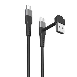 Câble USB A vers USB-C Muvit for Change Noir