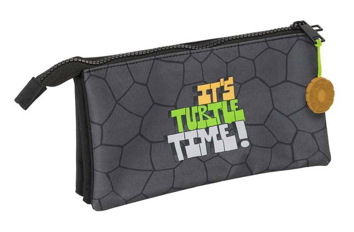 Safta Portatodo triple Tortugas Ninja - Boîte de rangement 3 compartiments 22x12x3 cm, produit en espagnol pour enfants à partir de 3 ans Safta Portatodo triple Tortugas Ninja - Boîte de rangement 3 compartiments 22x12x3 cm, produit en espagnol pour enfants à partir de 3 ans