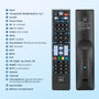 Ewent EW1577 Télécommande Universelle Smart TV pour LG Samsung Sony Hisense TCL avec Boutons Streaming