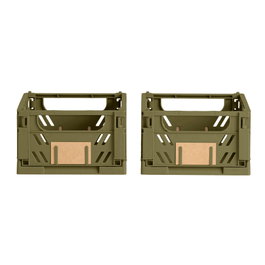 Day Set de 2 boîtes de rangement pliables Vert olive