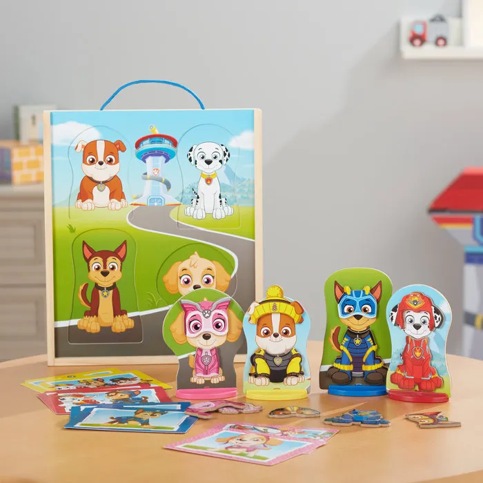 Paw Patrol Puzzle Magnétique La Pat' Patrouille - 4 Figurines à Habiller