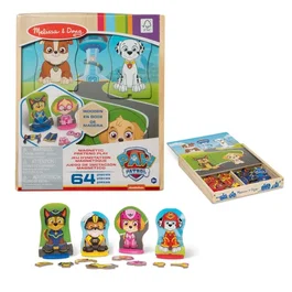 Paw Patrol Puzzle Magnétique La Pat' Patrouille - 4 Figurines à Habiller