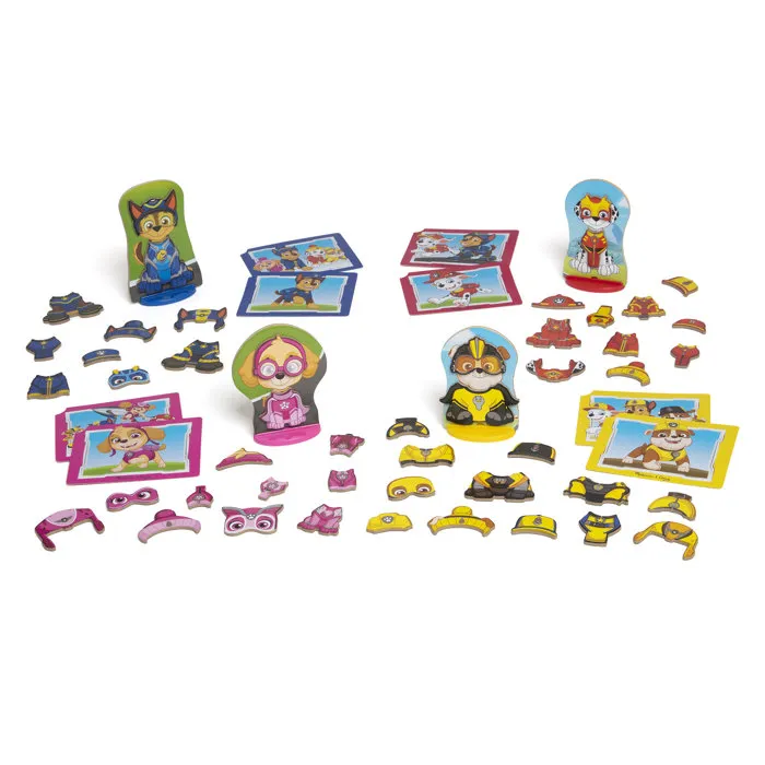 Paw Patrol Puzzle Magnétique La Pat' Patrouille - 4 Figurines à Habiller
