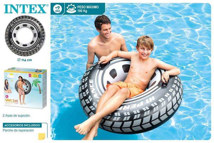 Intex Bouée Pneu à Poignées 114 cm
