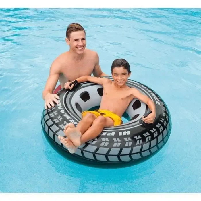 Intex Bouée Pneu gonflable avec poignées, 114 cm, Vinyle, pour enfants à partir de 9 ans, Garçon et Fille, pour piscine et plage