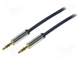 LOGILINK Câble Jack 3,5mm 3pin stéréo, 3m, bleu foncé