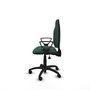 PIQUERAS Y CRESPO Chaise de bureau Algarra, tissu vert bouteille, mécanisme asynchrone