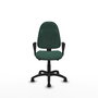 PIQUERAS Y CRESPO Chaise de bureau Algarra, tissu vert bouteille, mécanisme asynchrone