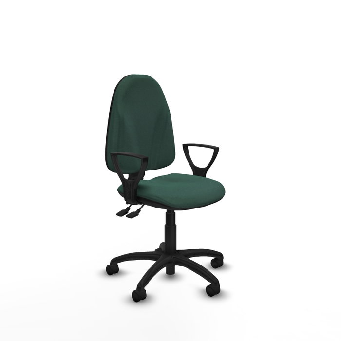 PIQUERAS Y CRESPO Chaise de bureau Algarra, tissu vert bouteille, mécanisme asynchrone PIQUERAS Y CRESPO Chaise de bureau Algarra, tissu vert bouteille, mécanisme asynchrone