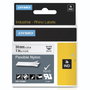 Dymo Rhino Ruban en nylon flexible noir sur blanc 24mm x 3,5m
