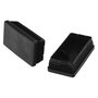 WOLFPACK LINEA PROFESIONAL Contera intérieure rectangulaire noire, sac de 25 unités