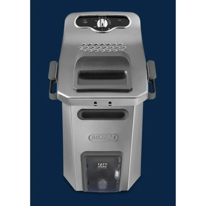 DeLonghi F44532CZ Friteuse électrique semi-professionnelle PremiumFry - Cuve amovible inox, 5L d'huile, 1.5kg de frites, thermostat, Easy Clean