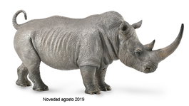 Collecta - Figurine Rhinocéros Blanc XL - Réplique Exacte Peinte à Main - Référence 88852 - Langues: Anglais, Français, Allemand, Espagnol