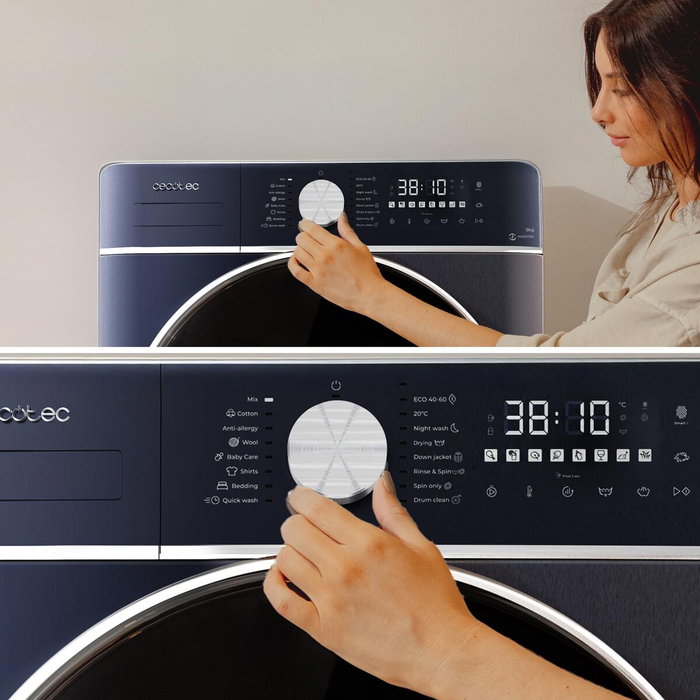 Cecotec Lave-linge Séchant 8580 Inverter Titanium 8/5kg 1400rpm Moteur Acier Gris Cecotec Lave-linge Séchant 8580 Inverter Titanium 8/5kg 1400rpm Moteur Acier Gris