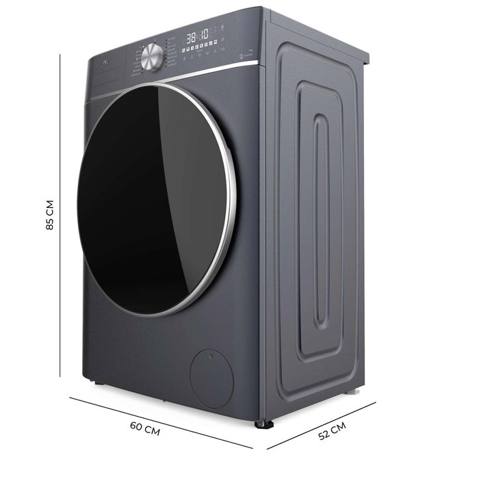 Cecotec Lave-linge Séchant 8580 Inverter Titanium 8/5kg 1400rpm Moteur Acier Gris Cecotec Lave-linge Séchant 8580 Inverter Titanium 8/5kg 1400rpm Moteur Acier Gris