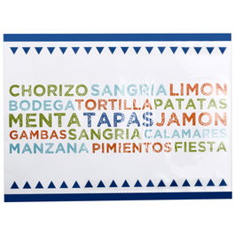 Pick and Drink Lot de 20 sets de table individuels en papier, assortiment vert et blanc
