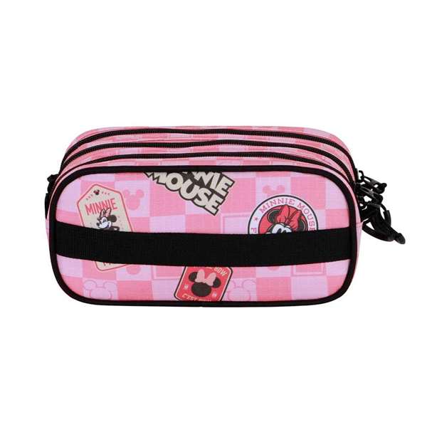 Karactermania Estuche Portatodo Trick Fan 2.2 - Trousse scolaire Minnie Mouse - 3 compartiments - Ripstop - 23x10x11 cm