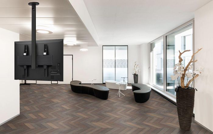 Vogel's PUC 2415B Tube Connect-It pour Montage Plafond, 150 cm, Aluminium, Noir, Système Modulaire avec Conduits pour Câbles