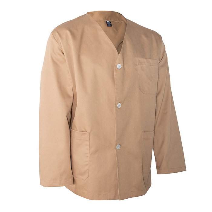 DUVER Veste Sans Revers Beige Taille L DUVER Veste Sans Revers Beige Taille L