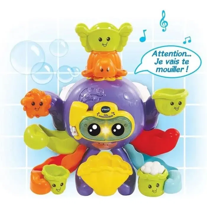 VTech Baby - Jouet de Bain Interactif Polo Mon Poulpe Rigolo - Multicolore - Pour Bébé de 1 à 5 Ans VTech Baby - Jouet de Bain Interactif Polo Mon Poulpe Rigolo - Multicolore - Pour Bébé de 1 à 5 Ans
