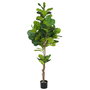 BigBuy Home Plante décorative Ficus 200 cm en Polyuréthane et Ciment