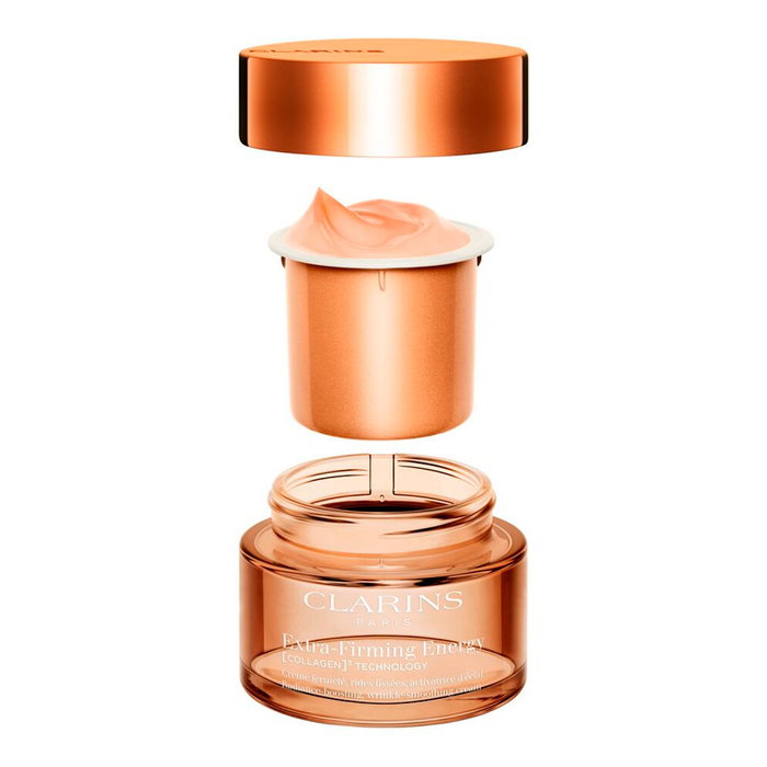 Clarins - Crème de jour raffermissante EXTRA FIRMING ENERGY - Lisse les rides et active l'éclat - 50 ml - Recharge - Formule à 91% d'origine naturelle