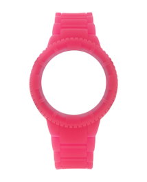 WATXANDCO Bracelet de montre en silicone rose 43mm