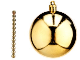 Krist+ Set de 12 Boules de Noël 7 cm Or Champagne (Set de 12)