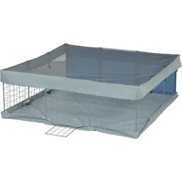 Zolux Neo Park Enclos modulable 105x105x35 cm pour cochons d'Inde, petits animaux, avec tapis de sol et filet de protection, 1,10 m², usage intérieur