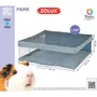 Zolux Neo Park Enclos modulable 105x105x35 cm pour cochons d'Inde, petits animaux, avec tapis de sol et filet de protection, 1,10 m², usage intérieur
