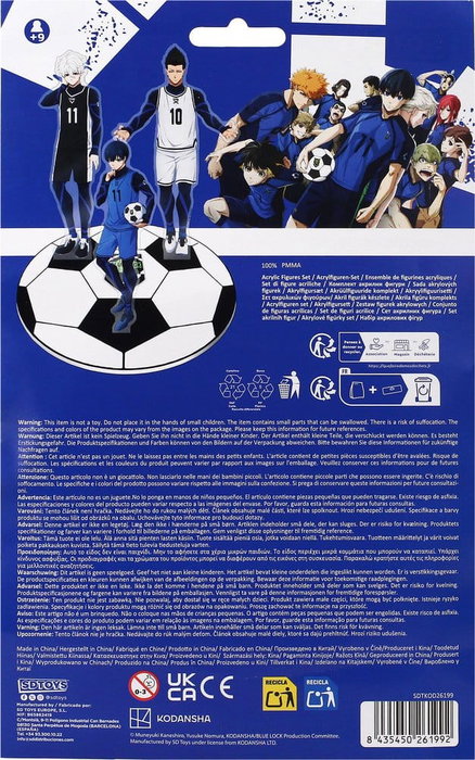 SD Toys Blue Lock Set de Figurines en Acrylique 15 cm