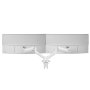 Mars Gaming MARM-PRO2 Support de Table à Gaz Blanc pour 2 Écrans 13-27 pouces, VESA 75/100mm