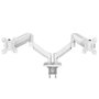 Mars Gaming MARM-PRO2 Support de Table à Gaz Blanc pour 2 Écrans 13-27 pouces, VESA 75/100mm