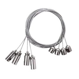 BX3-KITUSPENSION Kit de Suspension pour Panneaux LED 970mm avec Câble d'Accroche Réglable - Matériel pour Bureau et Commerce