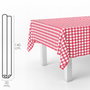 ORYX Nappe en rouleau 140 cm x 20 m à carreaux rouges