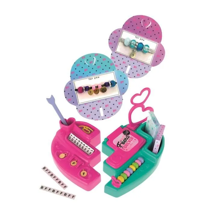 CLEMENTONI BFF Jewellery Studio - Coffret Atelier Créatif pour Créer et Personnaliser des Pendentifs et Plaques Métalliques avec Outil de Transfert