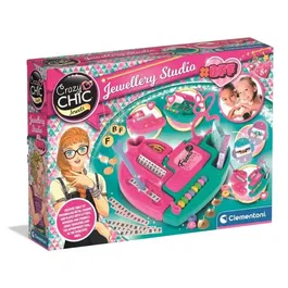 CLEMENTONI BFF Jewellery Studio - Coffret Atelier Créatif pour Créer et Personnaliser des Pendentifs et Plaques Métalliques avec Outil de Transfert