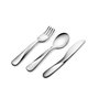 Alessi UNS06S3 GIRO KIDS - Service de 4 couverts pour enfants en acier inoxydable 18/10, par Ben van Berkel, design ergonomique