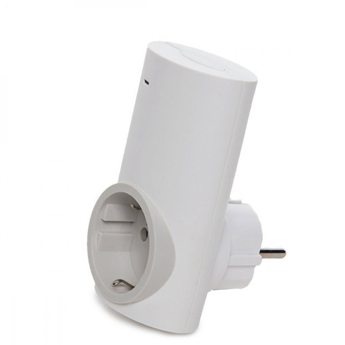 Prise de courant WiFi Schuko compatible Alexa et Google Home, commande vocale et minuterie, 10A 2300W, blanc