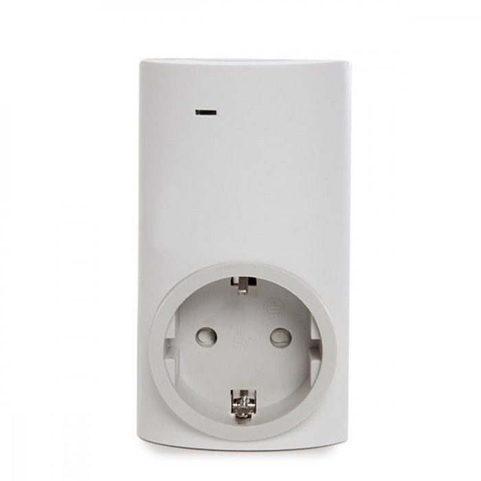Prise de courant WiFi Schuko compatible Alexa et Google Home, commande vocale et minuterie, 10A 2300W, blanc