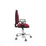 PIQUERAS Y CRESPO Chaise de bureau Algarra, tissu grenat, base chromée