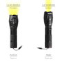 WOLFPACK LINEA PROFESIONAL Lampe Torche LED en Aluminium 300 Lumens avec Zoom