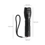 WOLFPACK LINEA PROFESIONAL Lampe Torche LED en Aluminium 300 Lumens avec Zoom