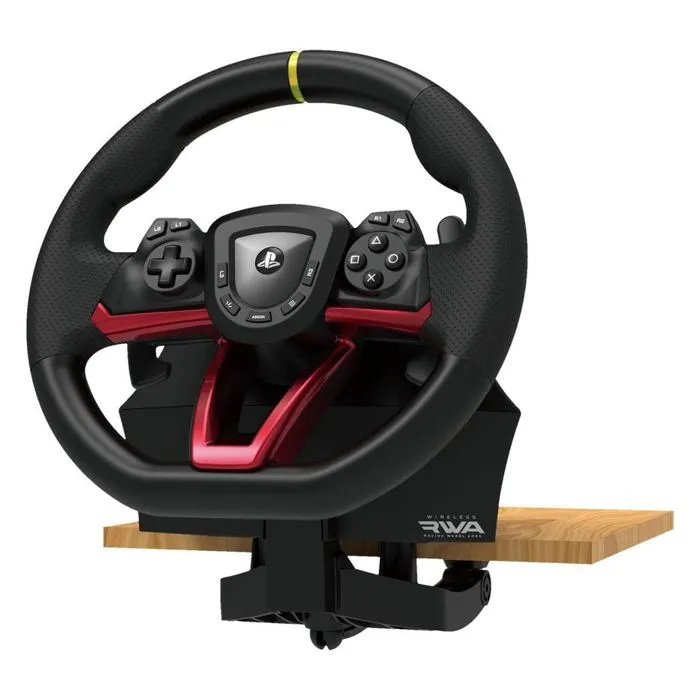 Hori Apex - Volant de course sans fil noir et rouge - Compatible PS5, PS4 et PC - Volant jeu vidéo avec garantie 2 ans Hori Apex - Volant de course sans fil noir et rouge - Compatible PS5, PS4 et PC - Volant jeu vidéo avec garantie 2 ans