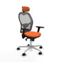 Piqueras y Crespo Chaise de Bureau avec Appui-tête Jorquera 3D086N2 Orange