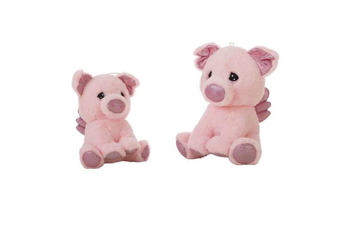 Creaciones Llopis Perruque cochon rose pour enfants 22 cm - Pour 3 ans et plus en polyester