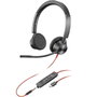 HP Poly Blackwire 3325 Casque Stéréo USB-C avec adaptateur USB-A et Jack 3,5 mm - Noir