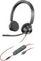 HP Poly Blackwire 3325 Casque Stéréo USB-C avec adaptateur USB-A et Jack 3,5 mm - Noir