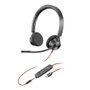HP Poly Blackwire 3325 Casque Stéréo USB-C avec adaptateur USB-A et Jack 3,5 mm - Noir